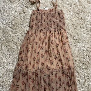 Floral Kids Dress in Cream and Pink